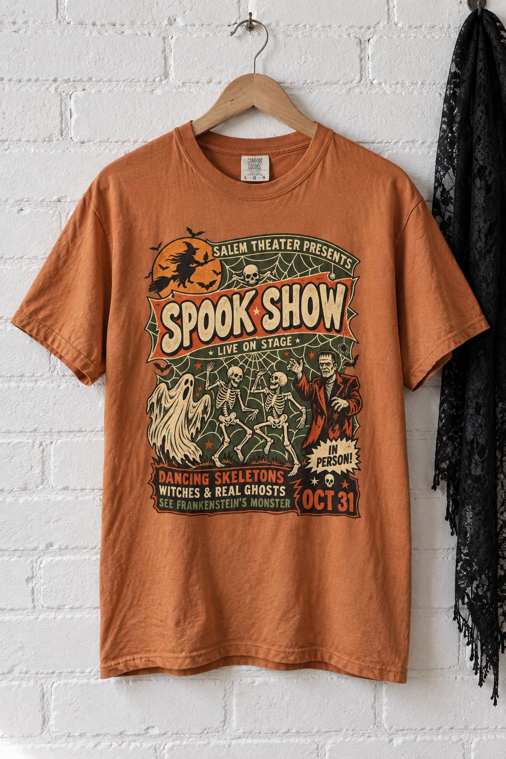 Vintage Spook Show Halloween Tee lifestyle photo