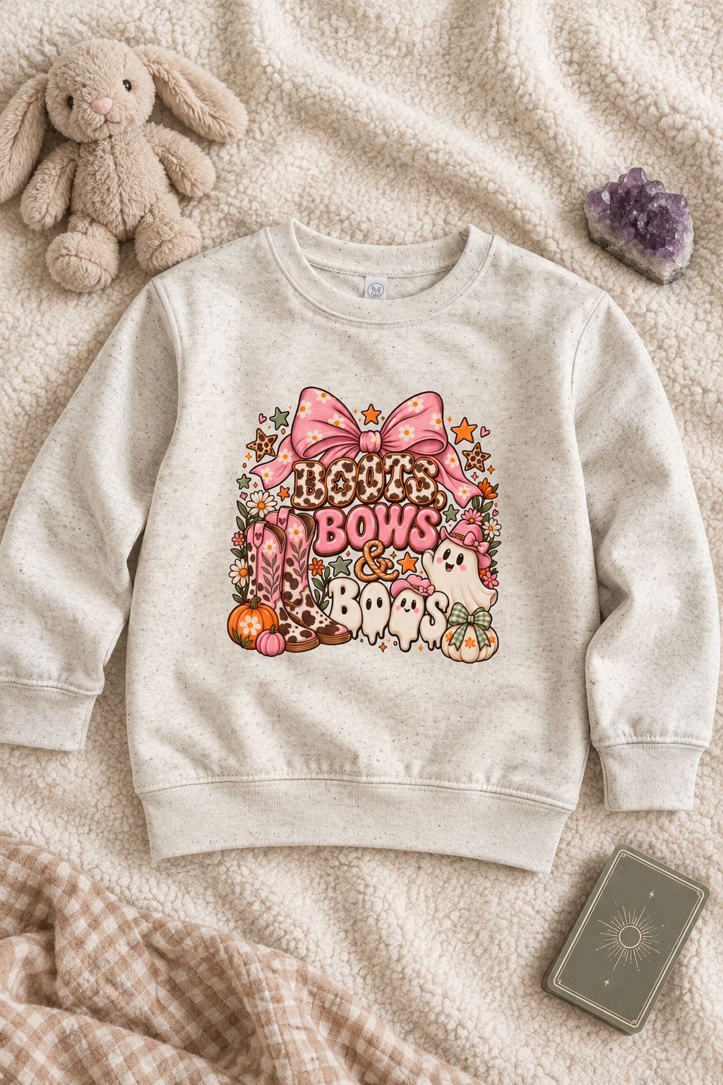 Bows & Boos Toddler Halloween Sweatshirt lifestyle photo