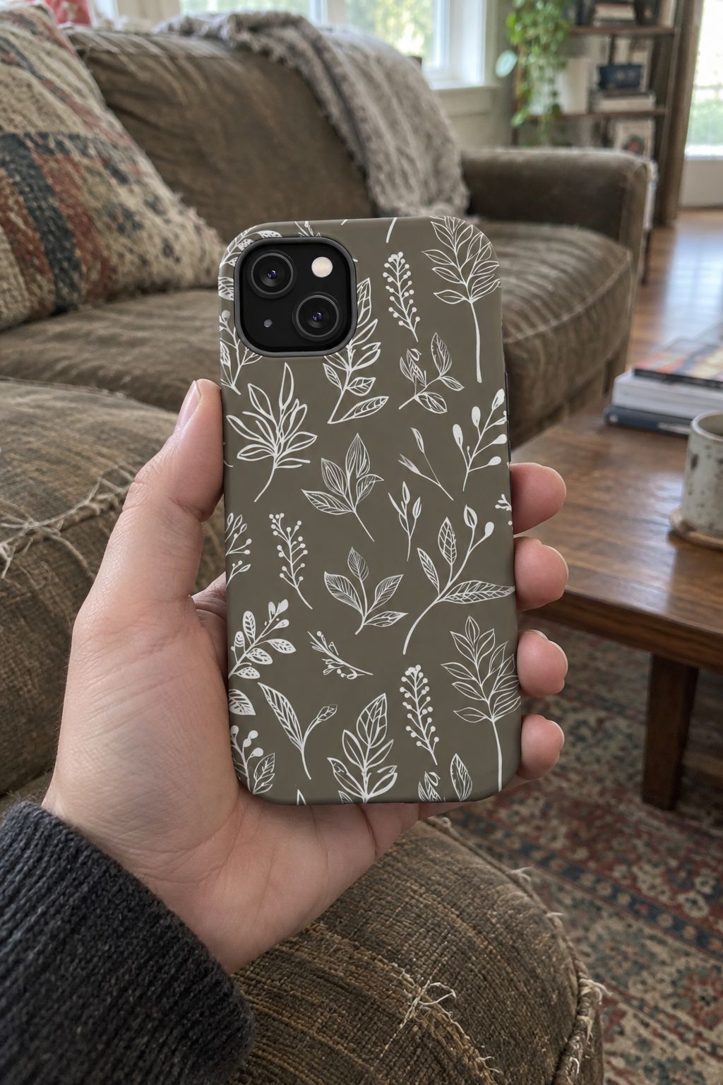 Botanical Leaf Magnetic Phone Case lifestyle photo