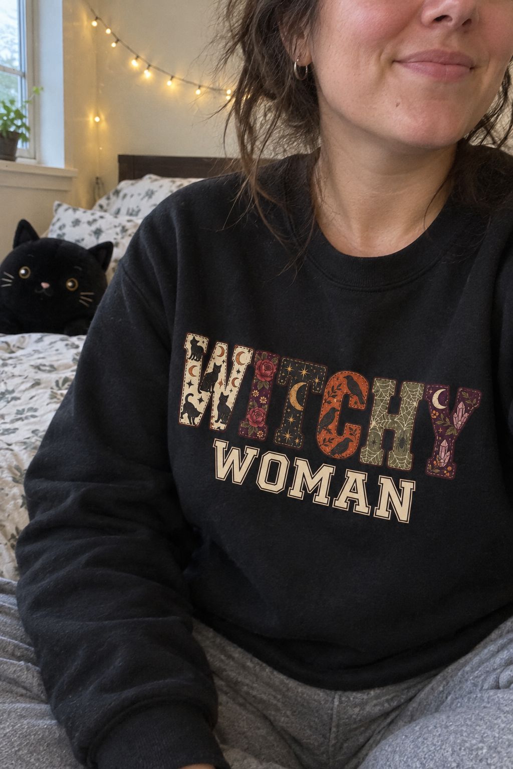 Witchy Woman Crewneck Sweatshirt lifestyle photo