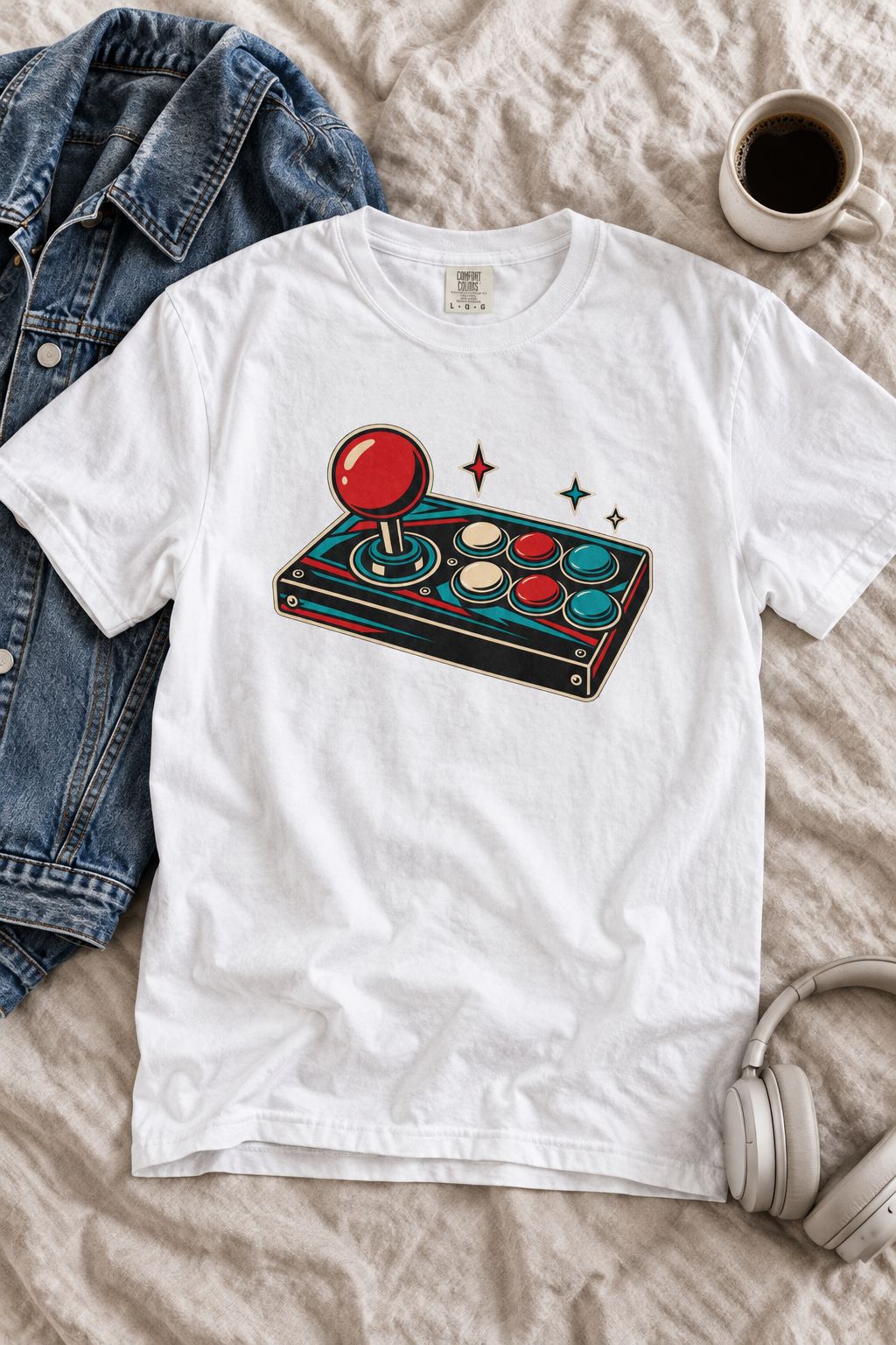 Retro Gaming Controller Graphic Tee lifestyle photo