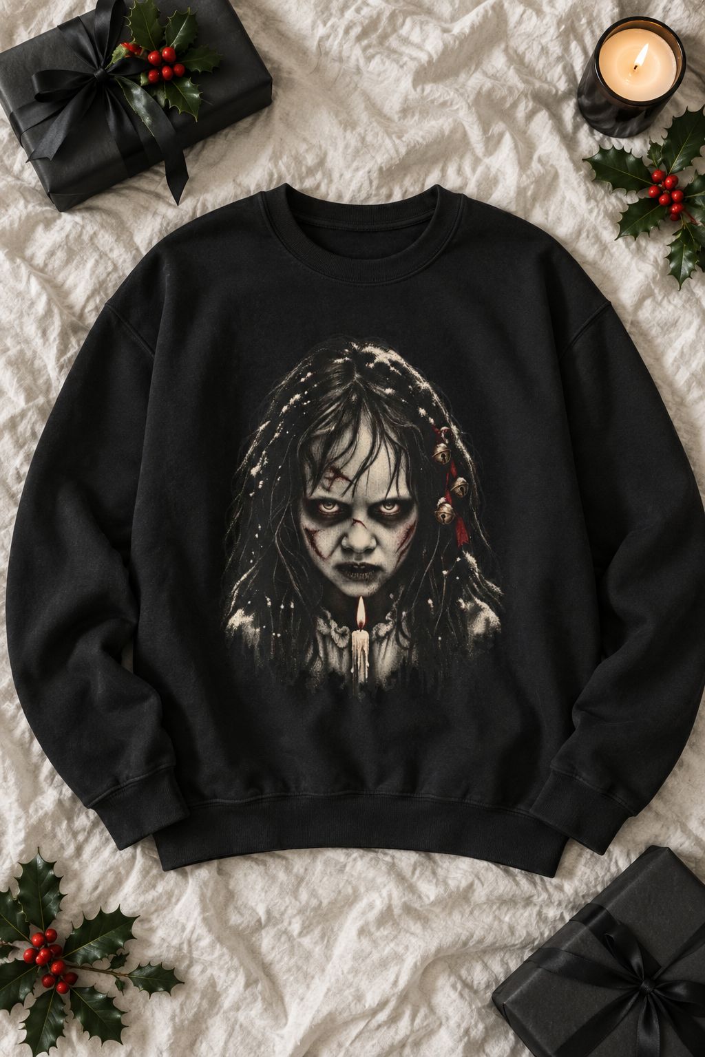 The Exorcist Christmas Sweatshirt lifestyle photo