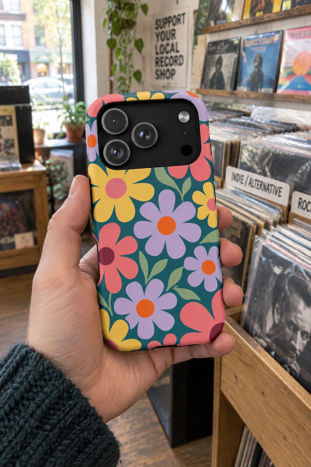 Retro Floral Phone Case lifestyle photo