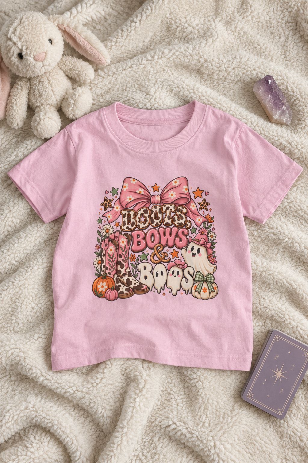 Trick or Treat Bows & Boos Toddler T-Shirt lifestyle photo