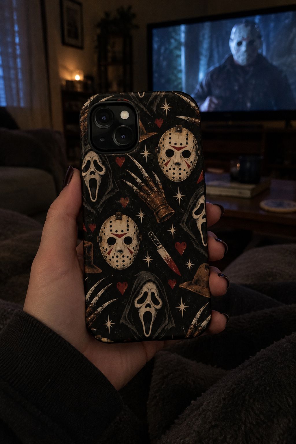Horror Icons Magnetic Phone Case lifestyle photo