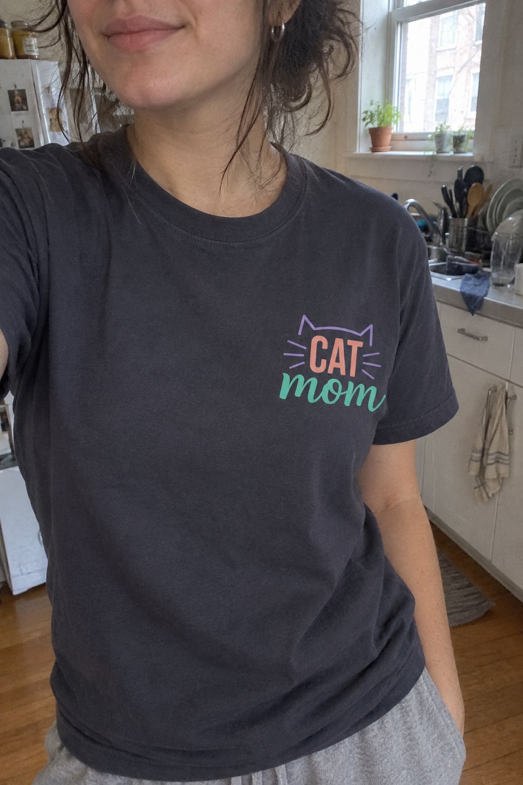 Cat Mom Tee lifestyle photo