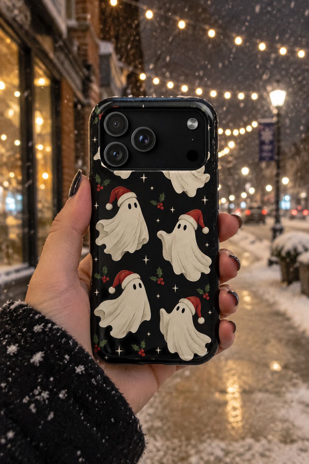 Christmas Ghost iPhone Case lifestyle photo