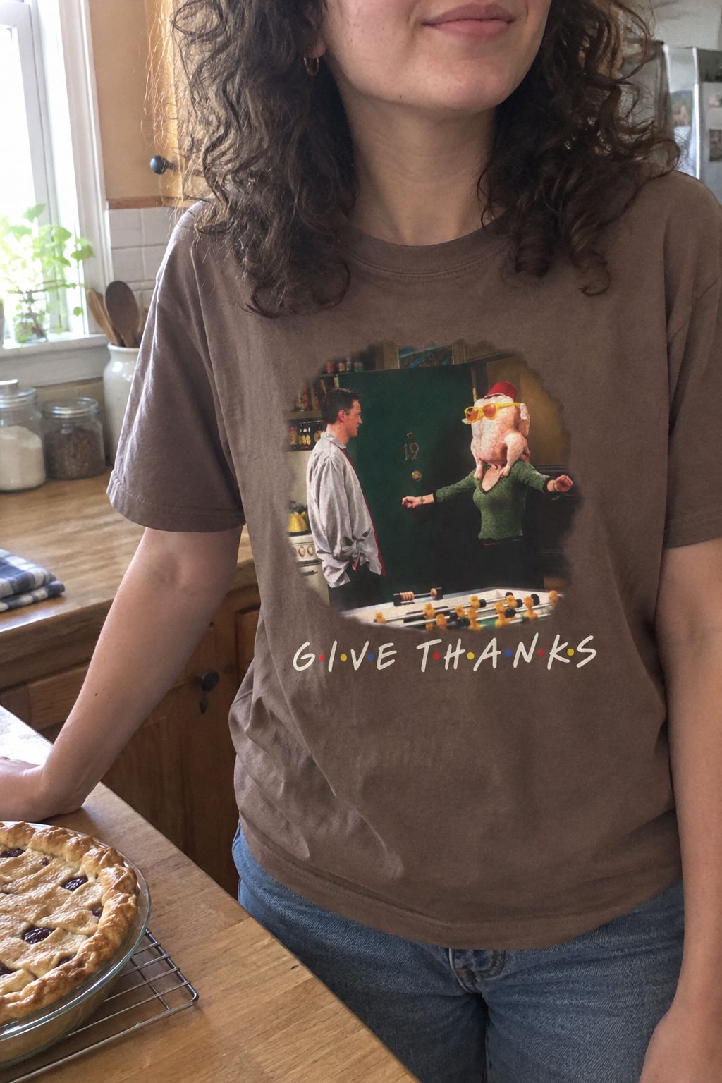 Give Thanks FRIENDS Thanksgiving Tee lifestyle photo