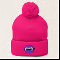Neon Vampire Lips Pom-Pom Beanie – Neon Pink