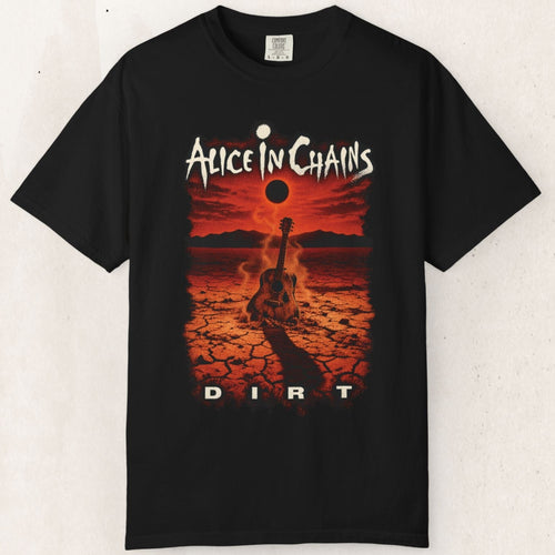 Wicked Thread Society black heavyweight cotton t-shirt featuring the Alice in Chains Dirt album cover art.