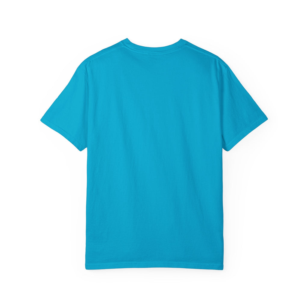 Wicked Thread Society plain bright blue short sleeve crew neck t-shirt, back view