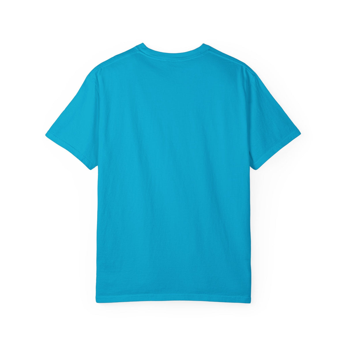 Wicked Thread Society plain bright blue short sleeve crew neck t-shirt, back view