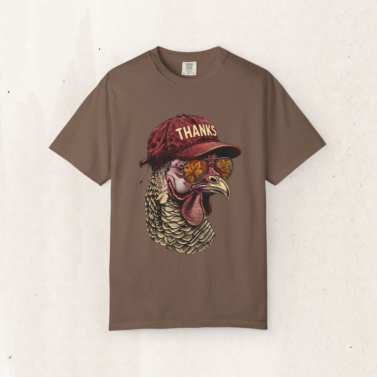 Cool Turkey Thanksgiving Tee – Cap & Sunglasses Graphic – Espresso