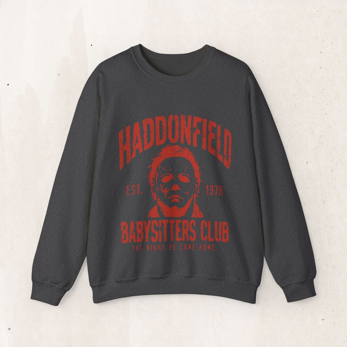 Haddonfield Babysitters Club Crewneck Sweatshirt – Dark Heather