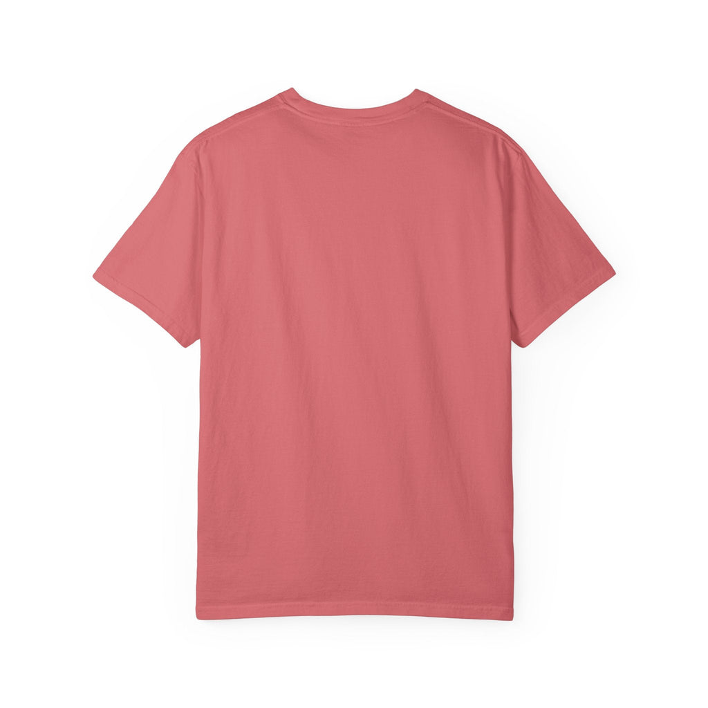 Back view of a plain coral pink Wicked Thread Society short-sleeve crew neck t-shirt on a white background.