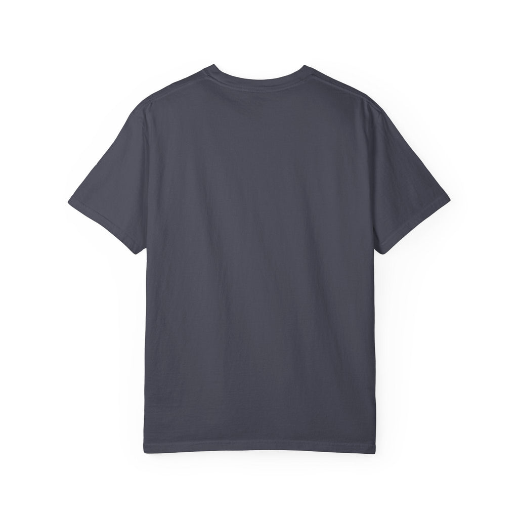 Wicked Thread Society dark grey short-sleeve crew neck t-shirt, back view, plain casual cotton tee.