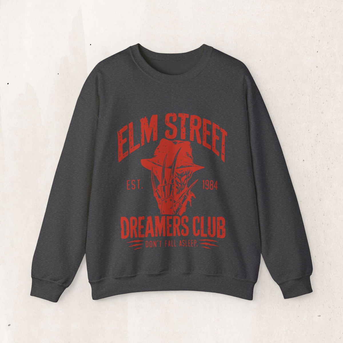 Elm Street Dreamers Club Crewneck Sweatshirt – Dark Heather