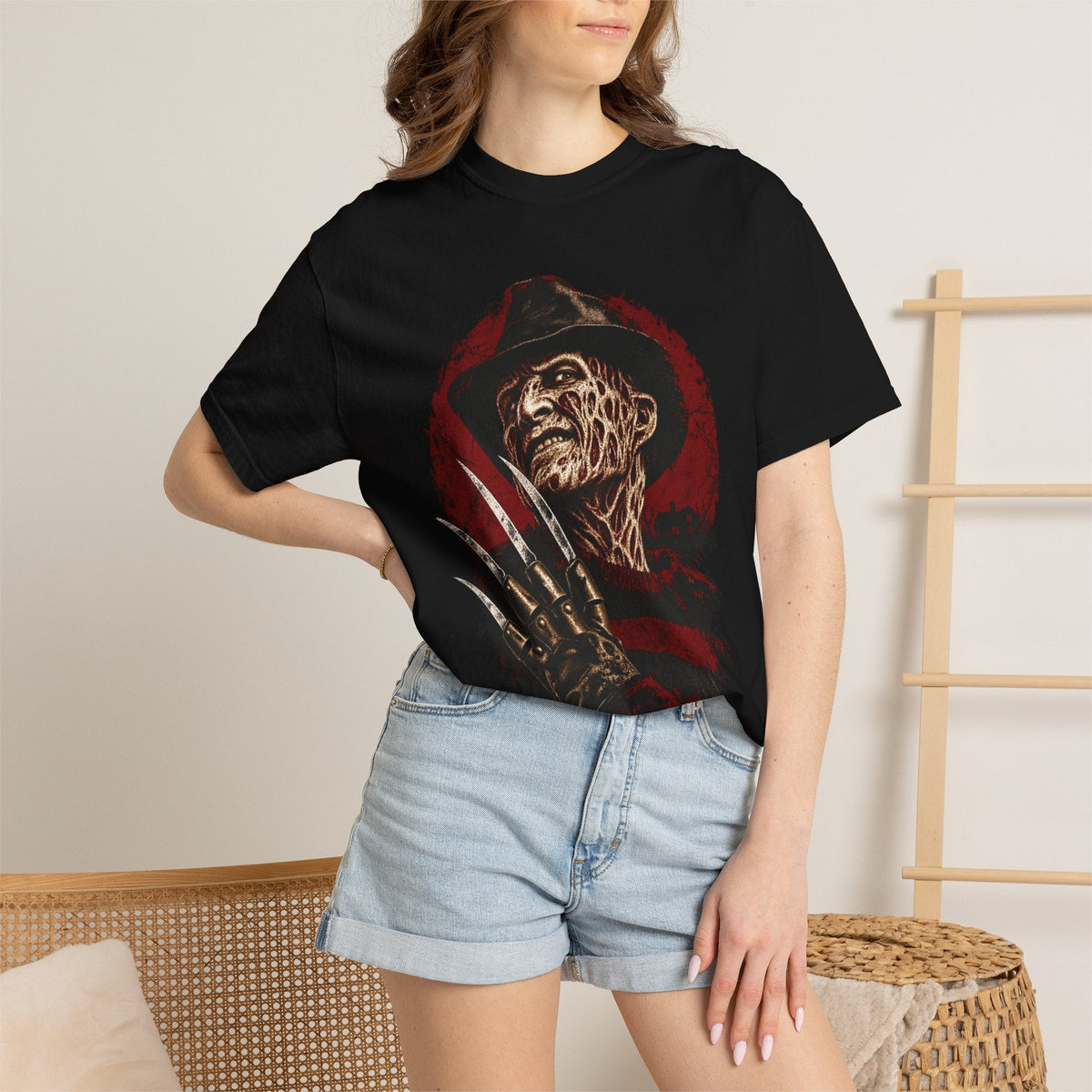 Freddy Krueger Horror Tee in Black, alternate view