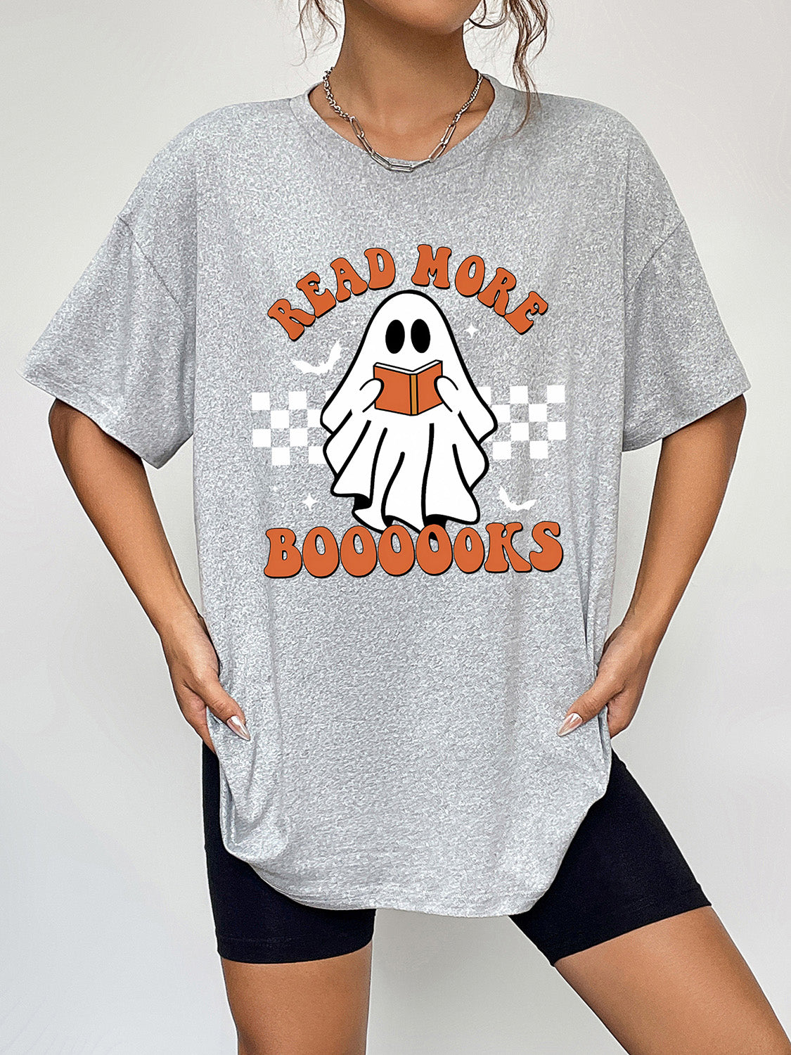 Reading Ghost Oversized Tee in Cloudy Blue, alternate view