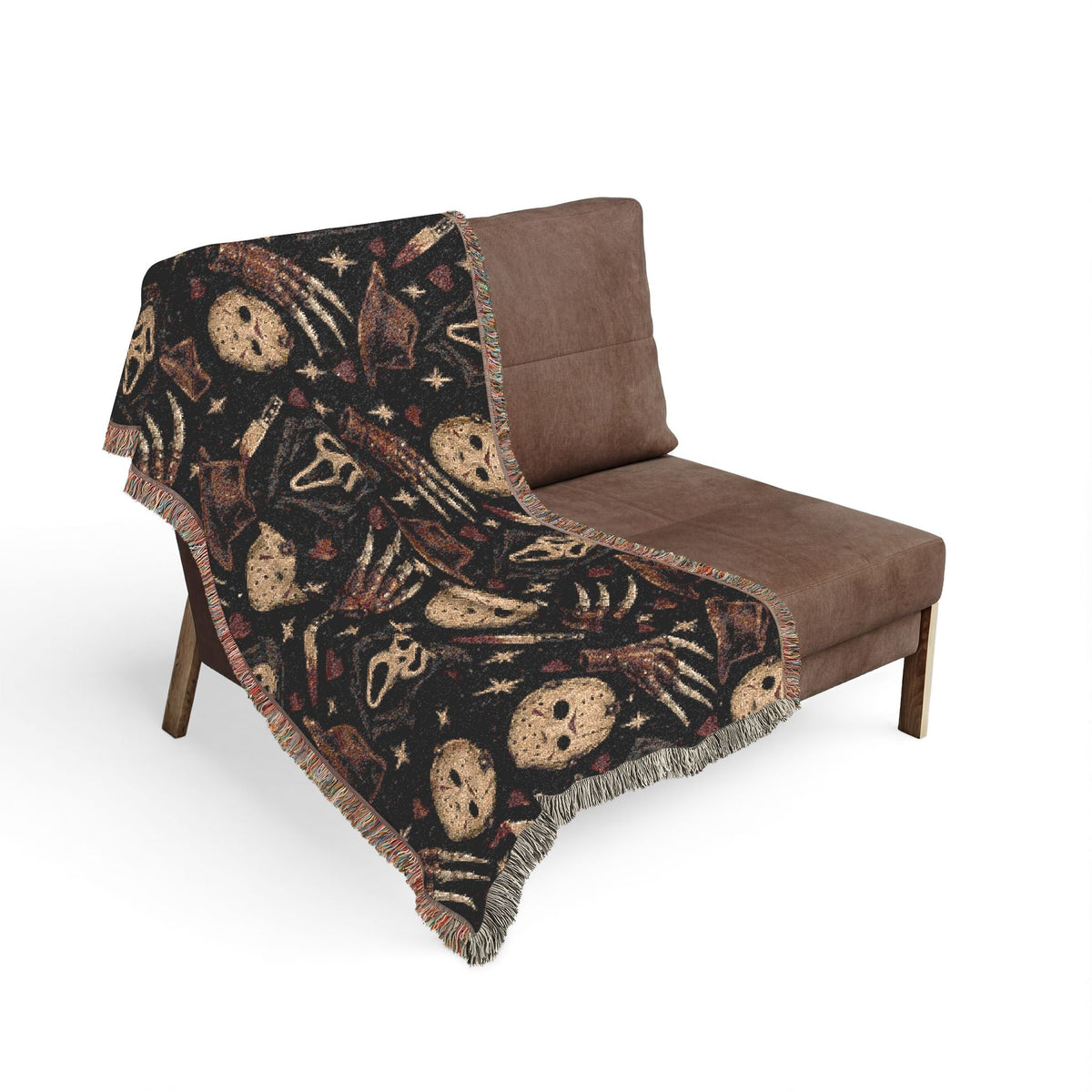 Horror Icon Woven Throw Blanket Printify
