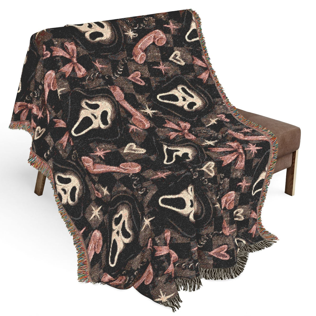 Woven Ghostface Throw Blanket