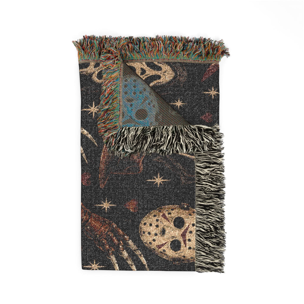 Horror Icon Woven Throw Blanket Printify