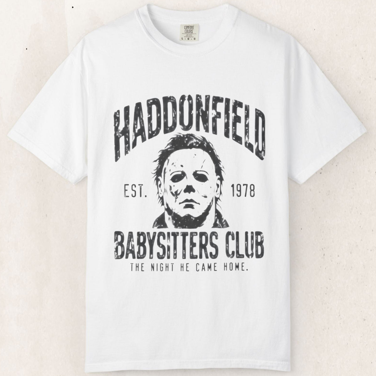Haddonfield Babysitters Club Horror Tee – White