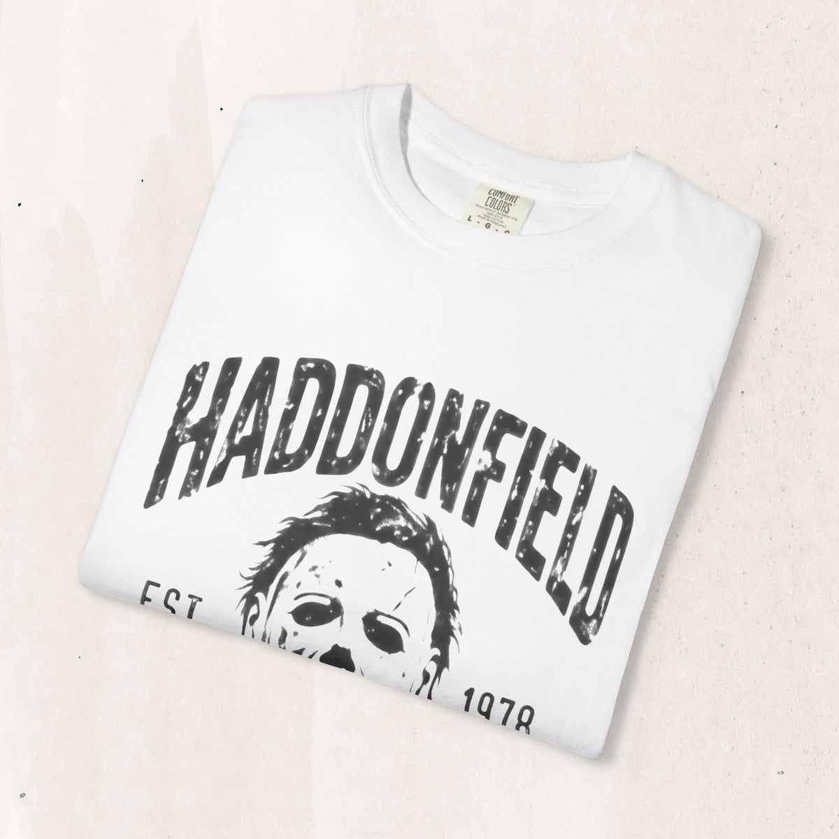 Haddonfield Babysitters Club Horror Tee in White, alternate view