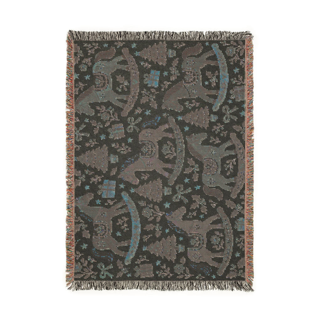 Woven Rocking Horse Holiday Throw Blanket Printify