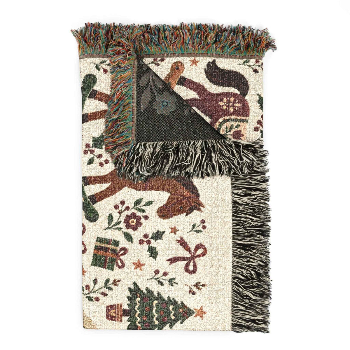Woven Rocking Horse Holiday Throw Blanket, alternate view
