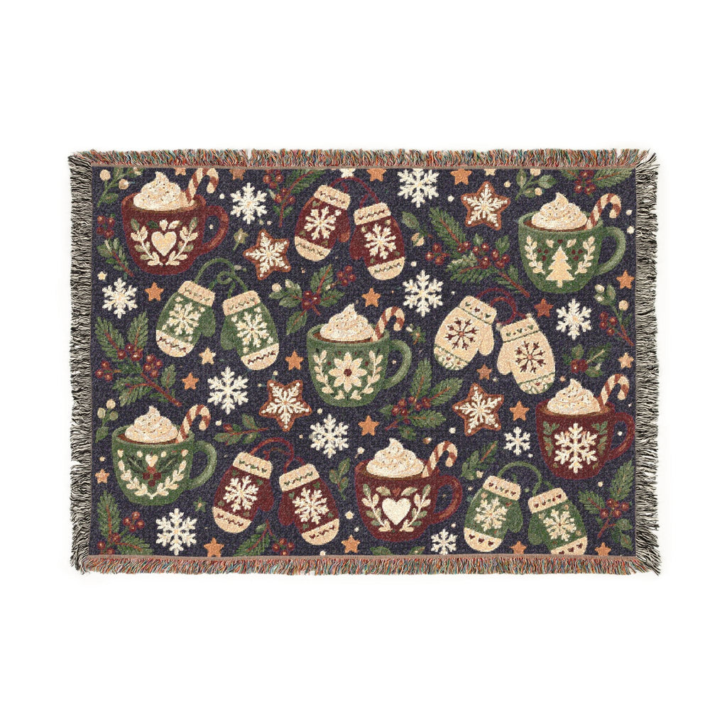 Woven Holiday Themed Decorative Throw Blanket Printify