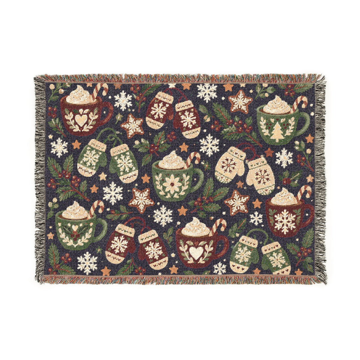 Woven Holiday Themed Decorative Throw Blanket Printify