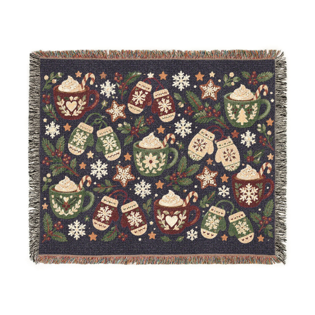 Woven Holiday Themed Decorative Throw Blanket Printify