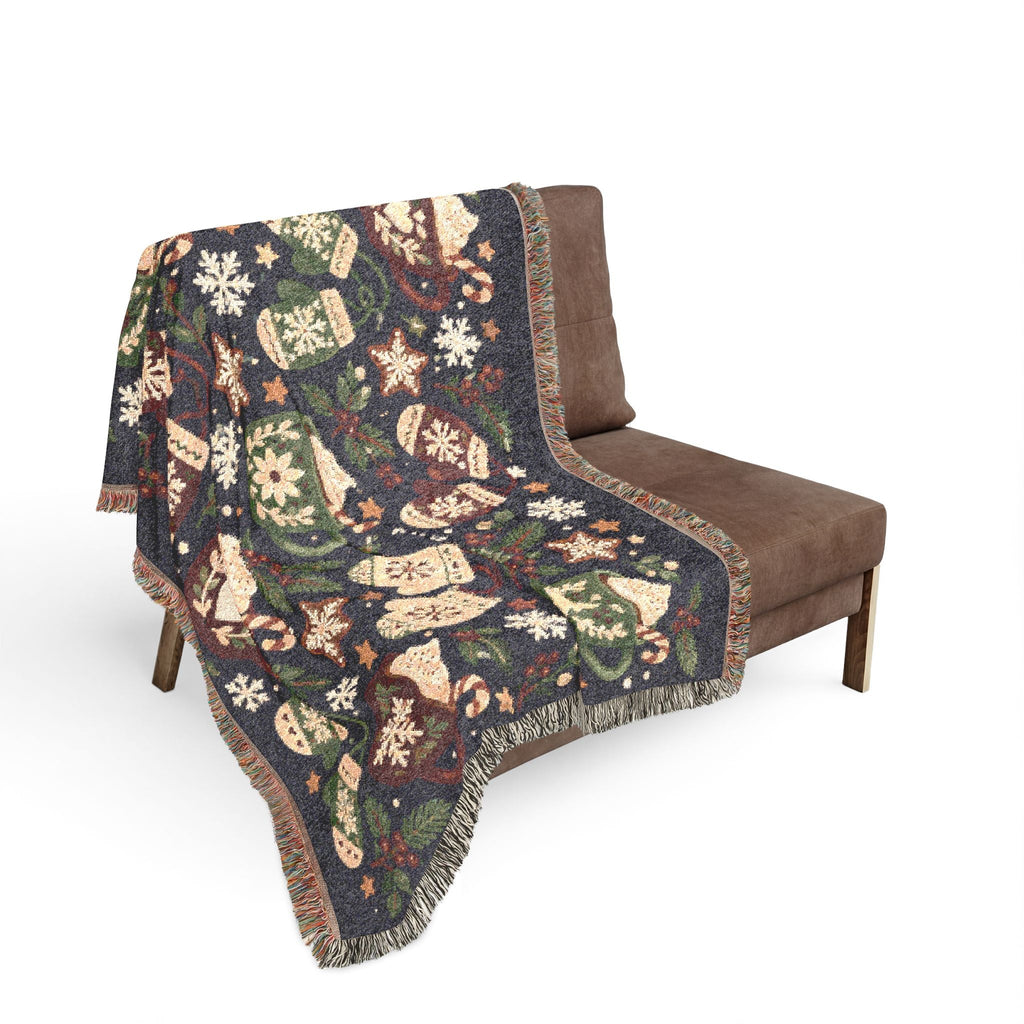 Woven Holiday Themed Decorative Throw Blanket Printify