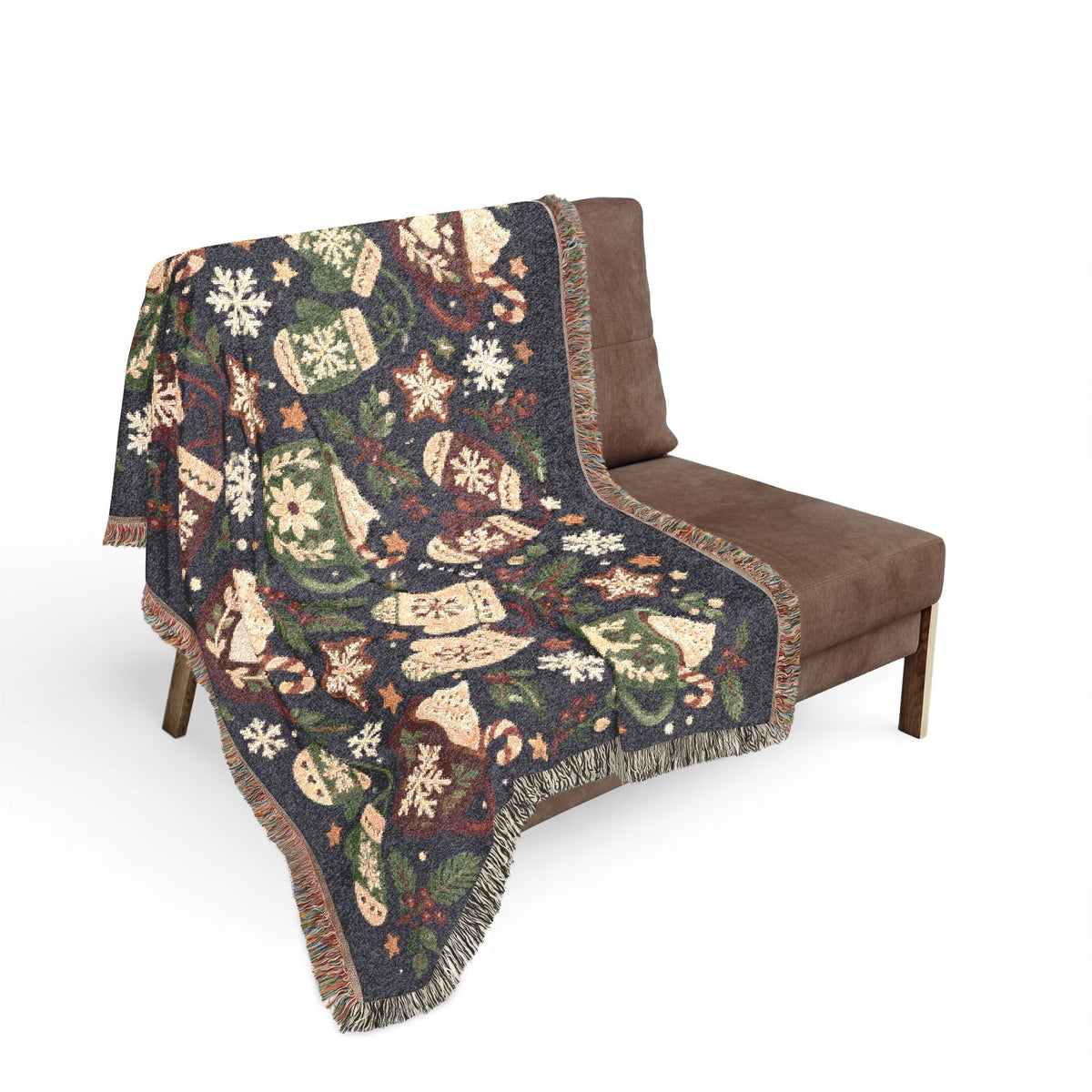 Woven Holiday Themed Decorative Throw Blanket Printify