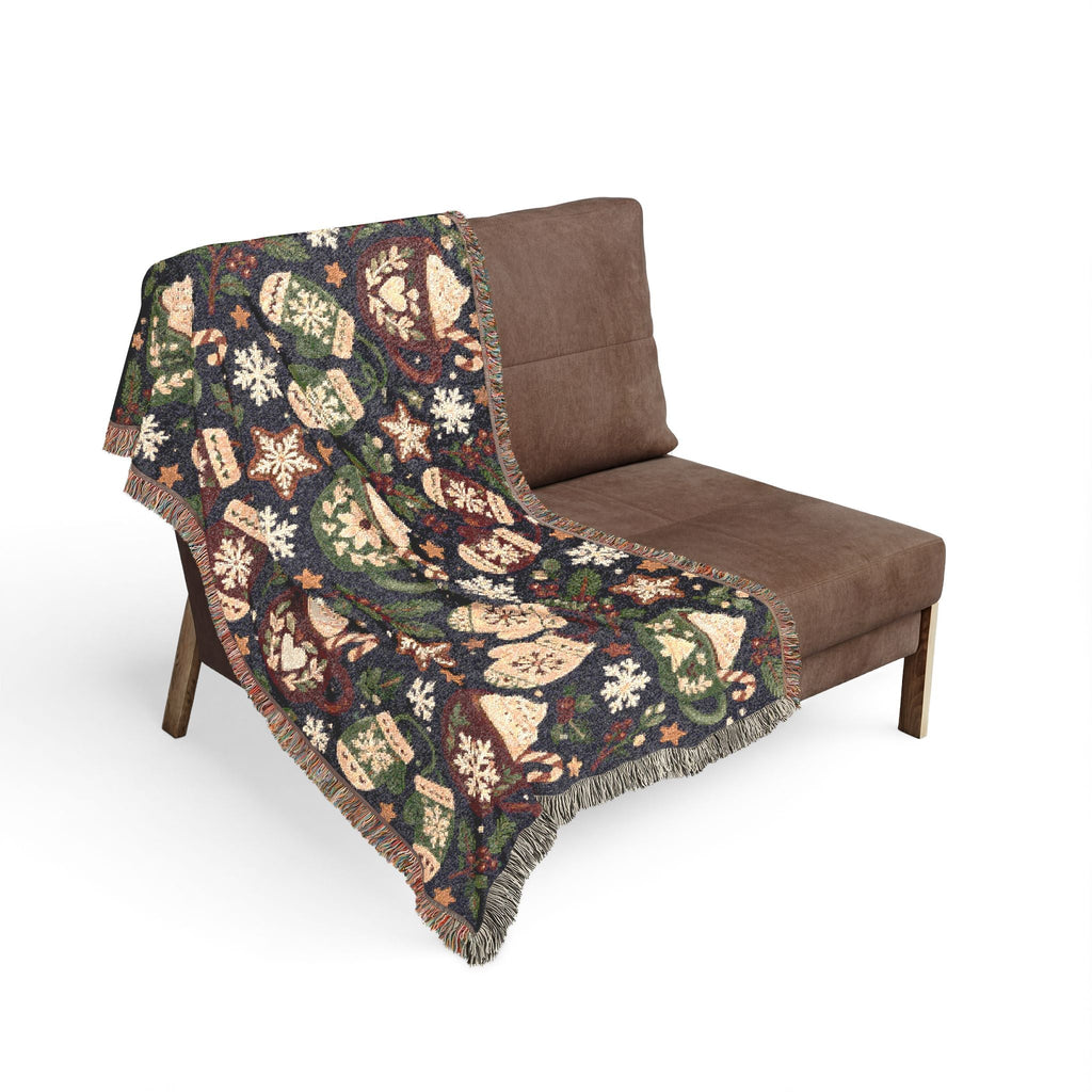 Woven Holiday Themed Decorative Throw Blanket Printify