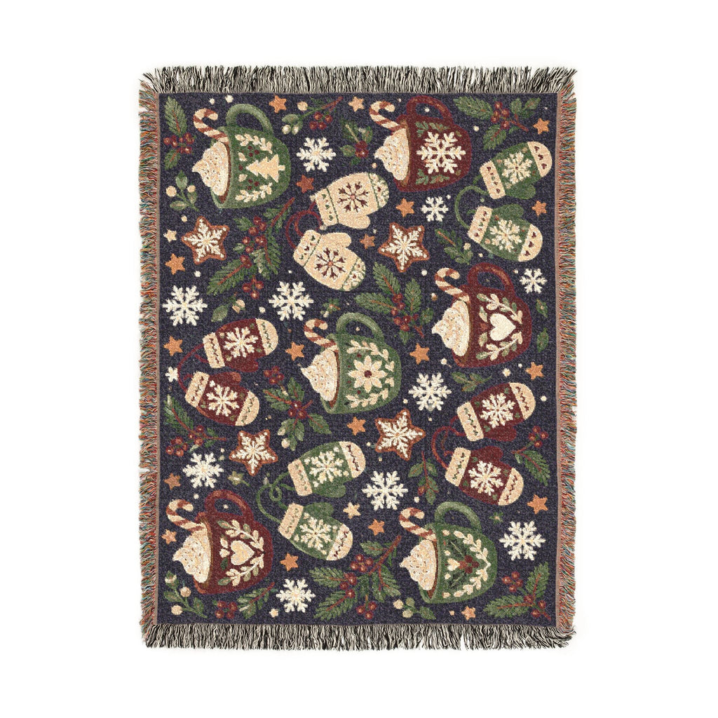 Woven Holiday Themed Decorative Throw Blanket Printify