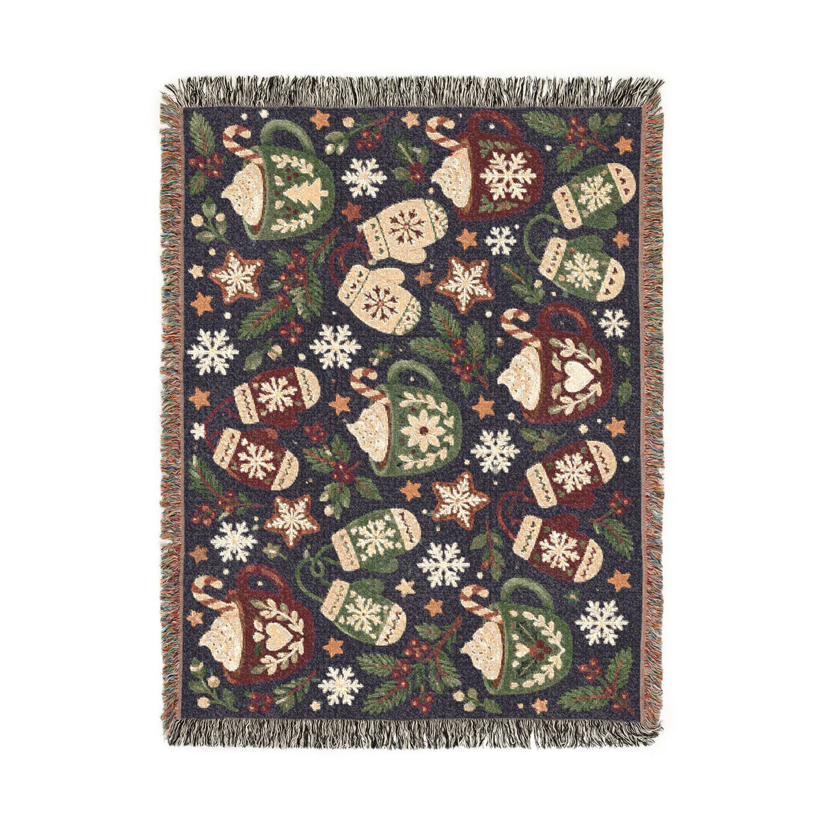 Woven Holiday Themed Decorative Throw Blanket Printify