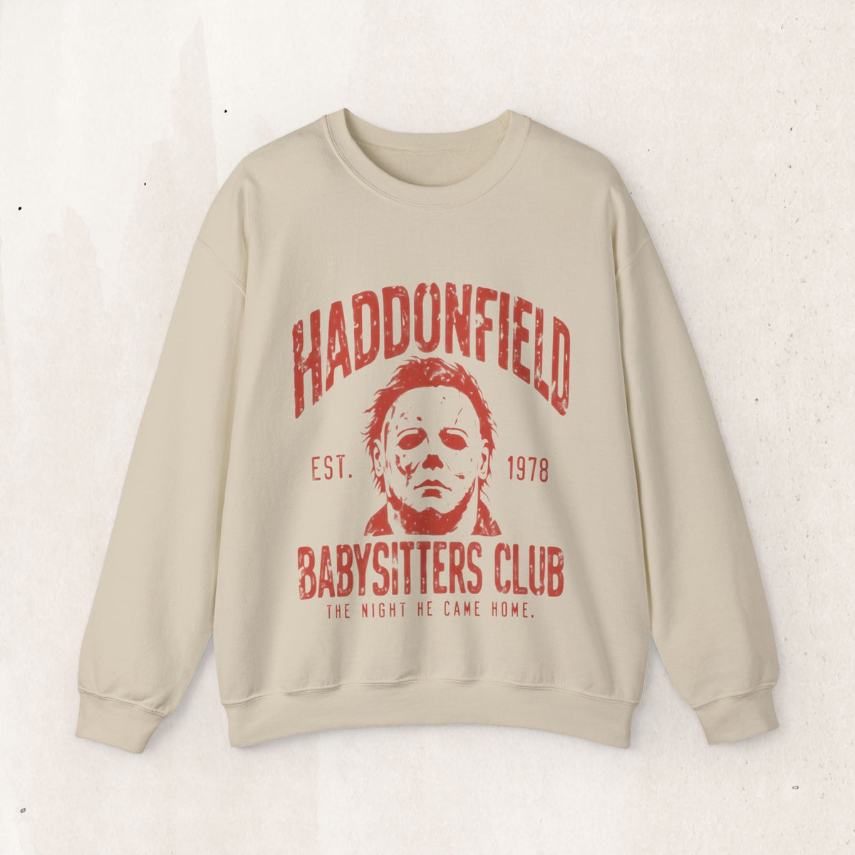Haddonfield Babysitters Club Crewneck Sweatshirt – Sand