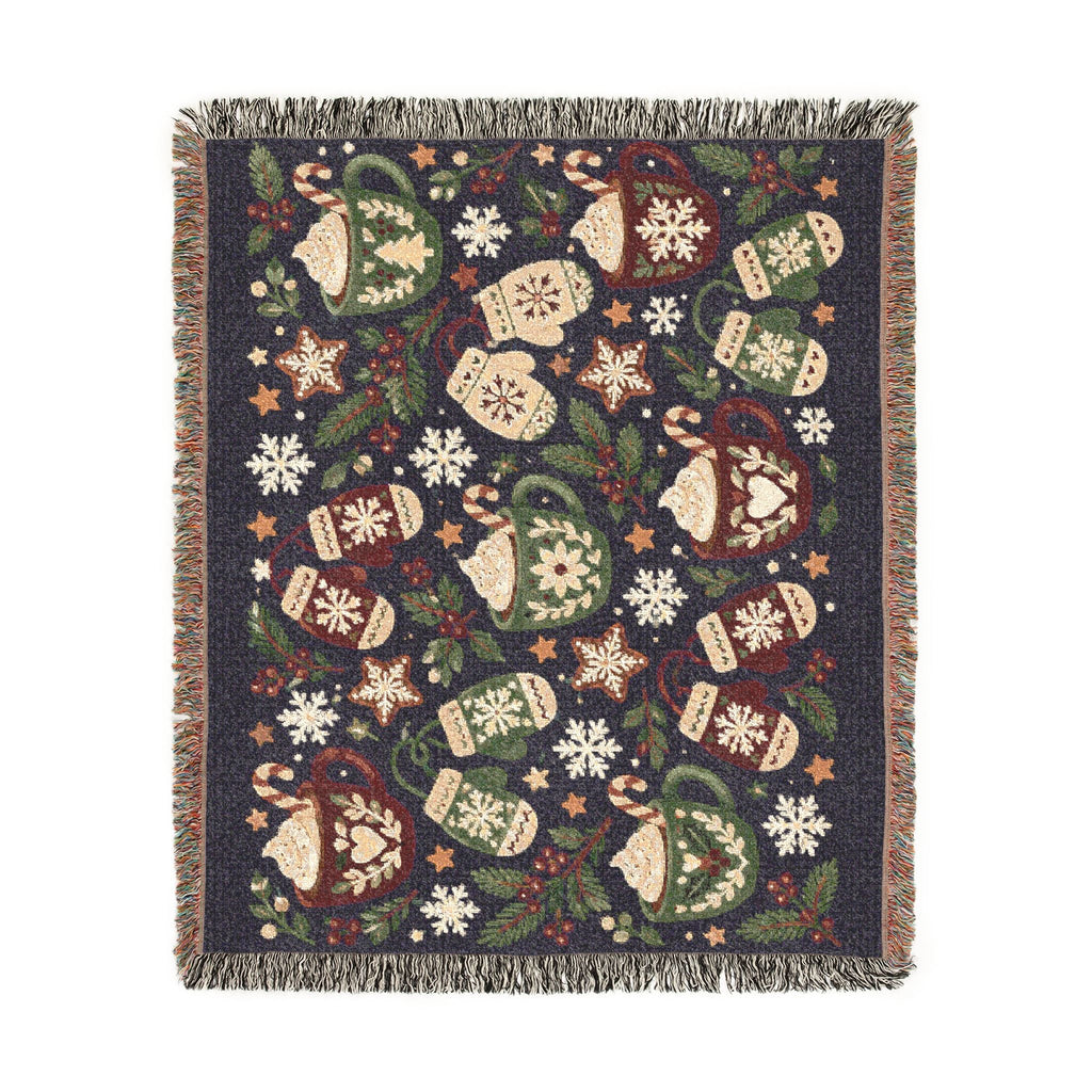 Woven Holiday Themed Decorative Throw Blanket Printify