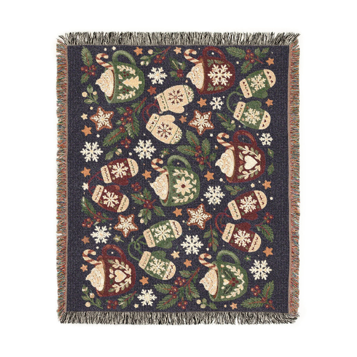 Woven Holiday Themed Decorative Throw Blanket Printify