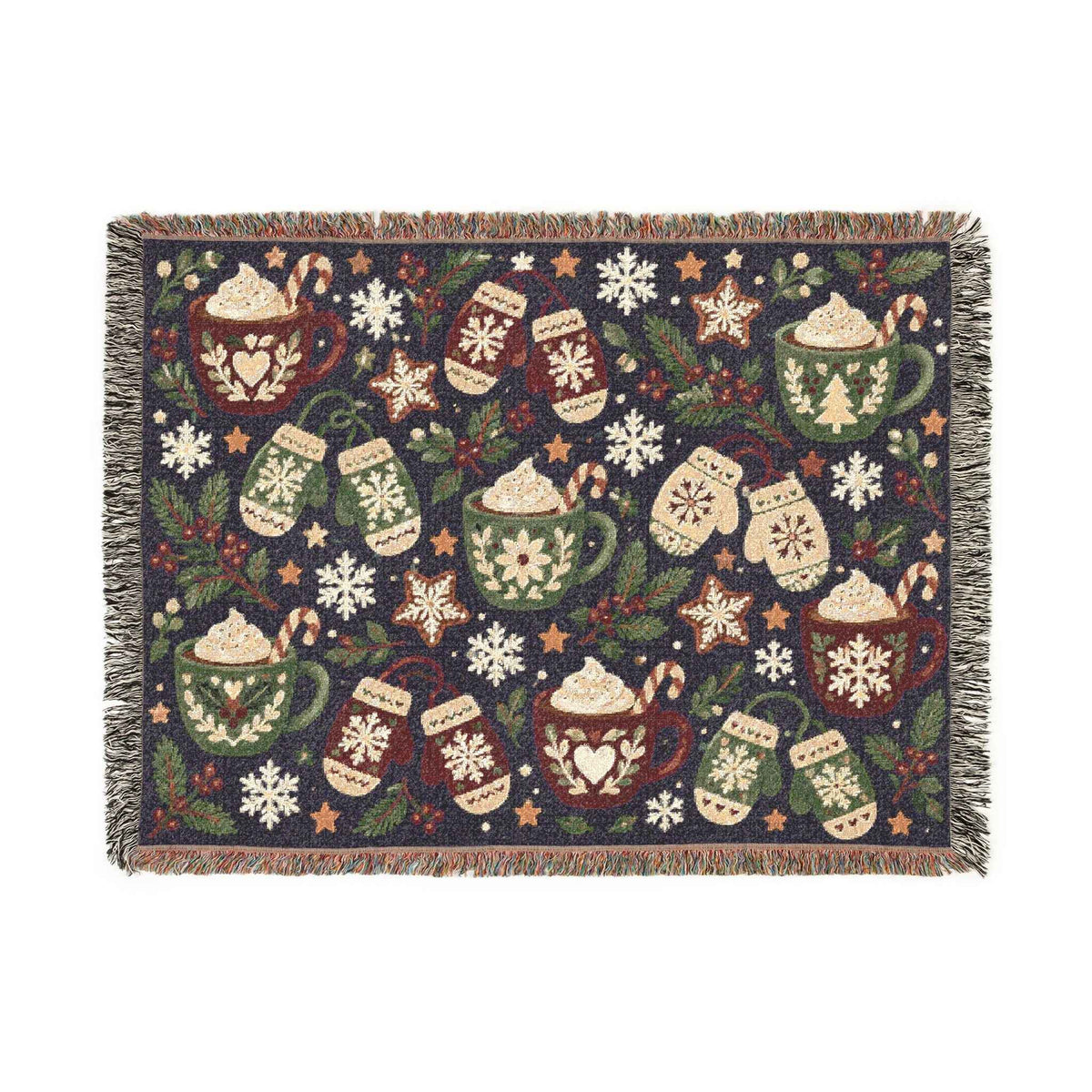 Hot Cocoa Woven Holiday Throw Blanket, alternate view