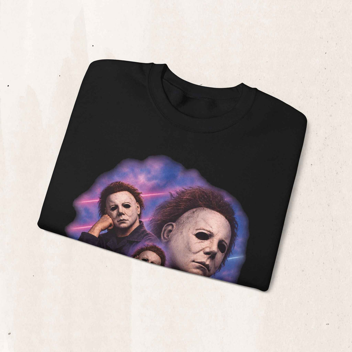 Michael Myers 80's Glamour Shot Sweatshirt in Black, alternate view