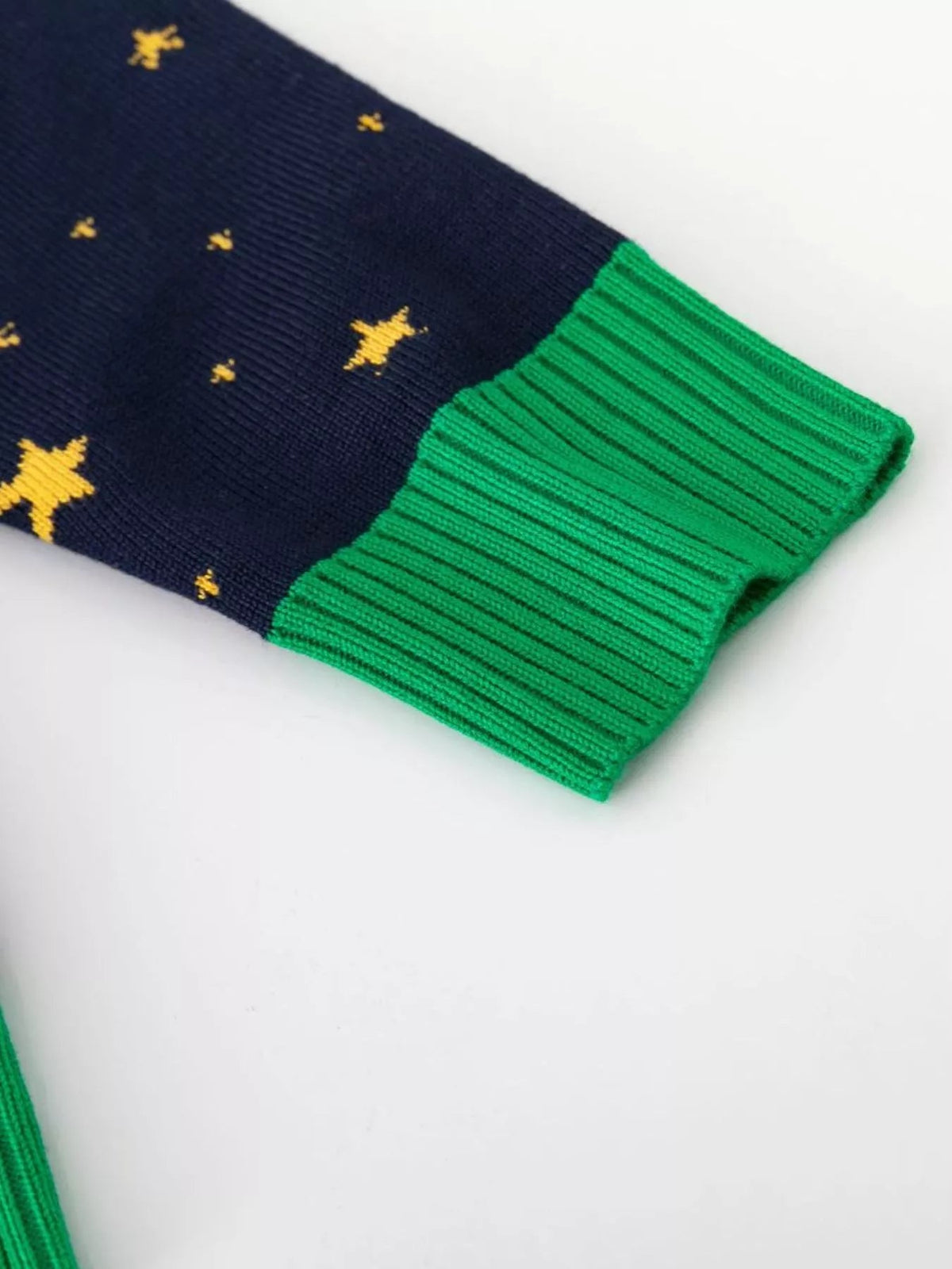 Kids Christmas Tree Sweater in Dark Navy, alternate view