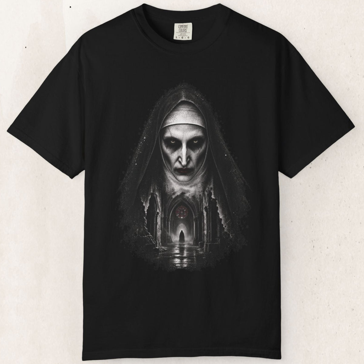 The Nun Graphic Horror Tee – Black