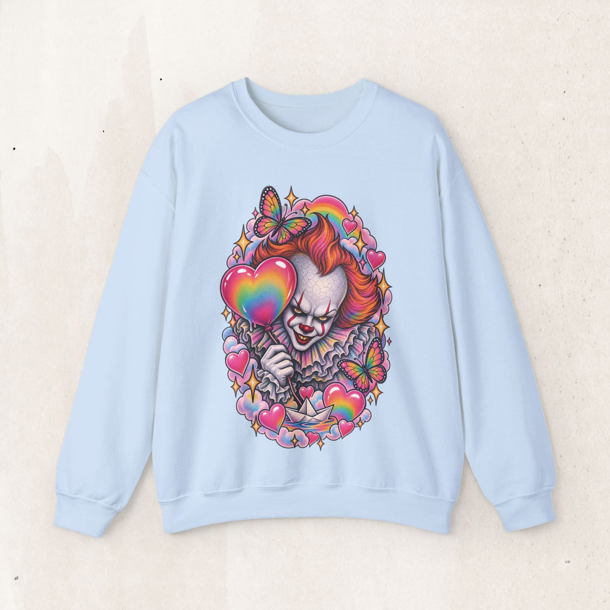 Pennywise Rainbow Crewneck Sweatshirt – Light Blue