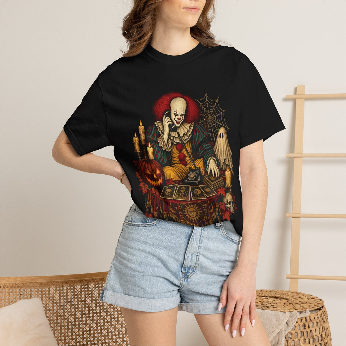 Pennywise Tarot Card Tee in Black, alternate view