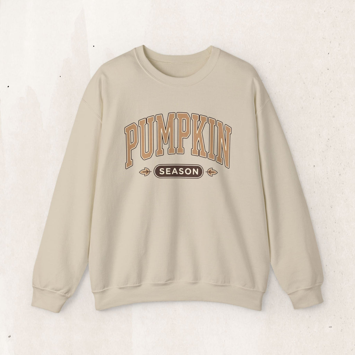Wicked Thread Society beige crewneck sweatshirt with vintage-inspired Pumpkin Season graphic print for autumn.
