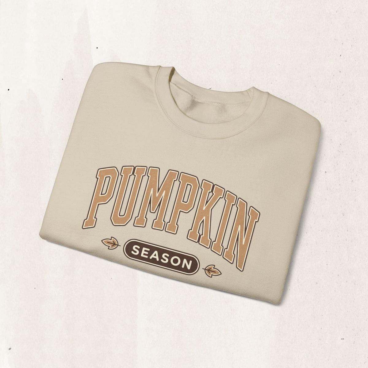 Wicked Thread Society beige crewneck sweatshirt with vintage-inspired Pumpkin Season graphic print for autumn.