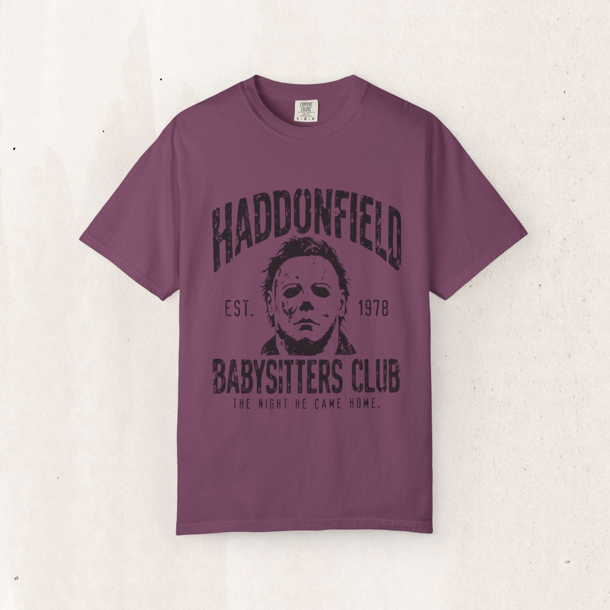 Haddonfield Babysitters Club Horror Tee – Berry